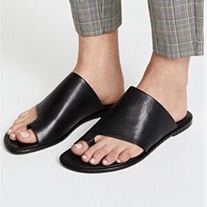 Vince Edris Flat Siviglia Leather Slide Sandals, size 8.5, NWT